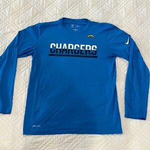 Chargers Nike Dri-Fit NFL Training long sleeve athletic T-Shirt, Size M